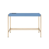 Midriaks Navy Blue & Gold Finish Writing Desk Model OF00022 By ACME Furniture